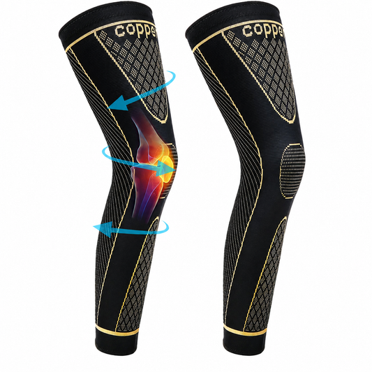 Copper Infused Full Leg Compression Support Sleeves