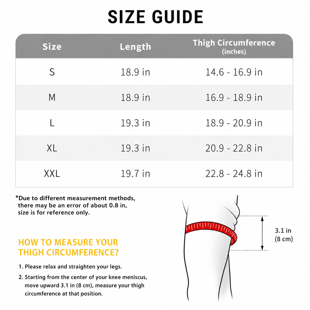 Copper Infused Full Leg Compression Support Sleeves
